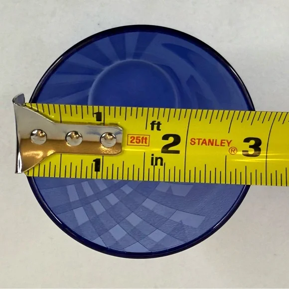 4 Vintage Tupperware Tumbler Cups Jazzy Celebration #2663A-7 Royal Blue Set 3 - Picture 9 of 9